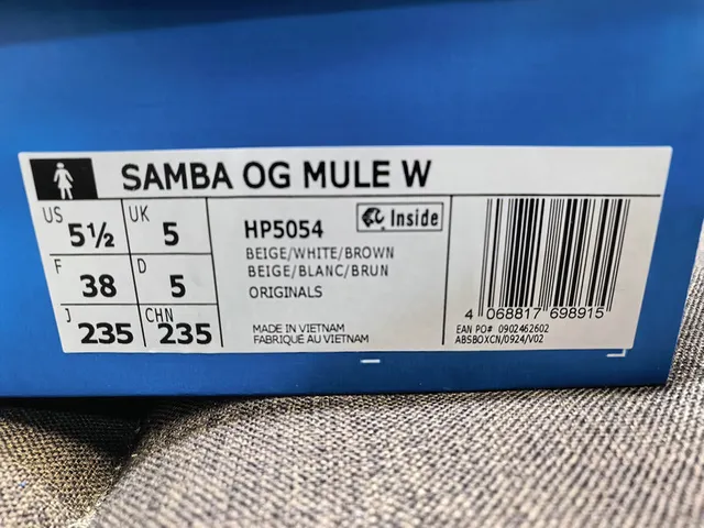 Adidas Samba Mule Loafers Beige et Blanc en Maille 2