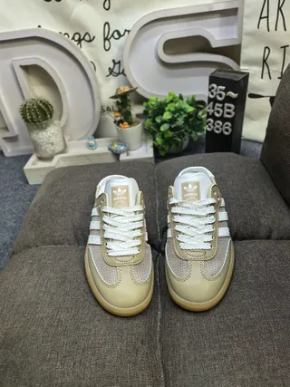 Adidas Samba Mule Loafers Beige et Blanc en Maille 10