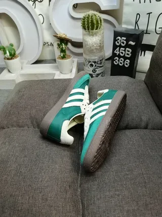 Adidas Samba Tênis Verdes e Creme Lifestyle 6