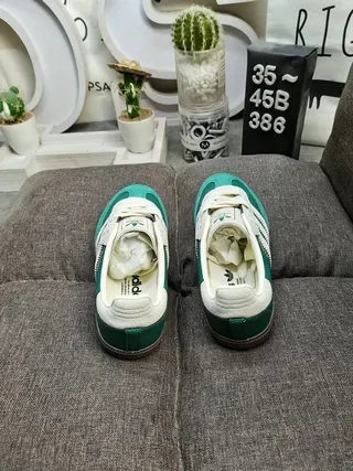 Adidas Samba Tênis Verdes e Creme Lifestyle 8