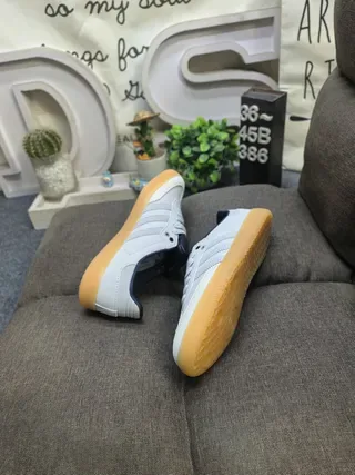 Adidas Samba Tênis Lifestyle Cinza Claro e Marinho 6
