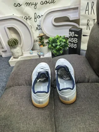 Adidas Samba Tênis Lifestyle Cinza Claro e Marinho 8