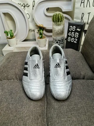 Adidas Samba OG Metallic Silver Black Lifestyle Sneakers 10