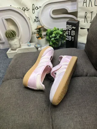 Adidas Samba OG 粉色奶油生活方式运动鞋 6