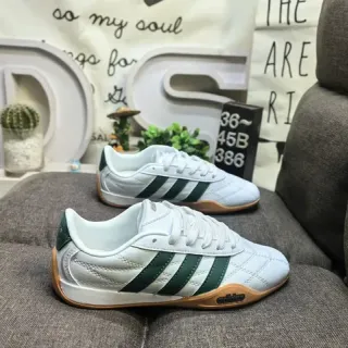 Adidas Samba أبيض وأخضر داكن أحذية رياضية أسلوب حياة