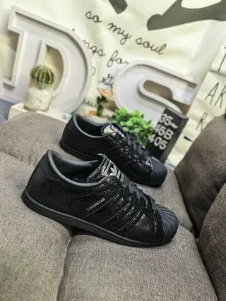 Adidas Superstar Black Textured Upper Lifestyle Sneakers 9