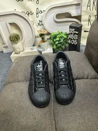 Adidas Superstar Black Textured Upper Lifestyle Sneakers 10