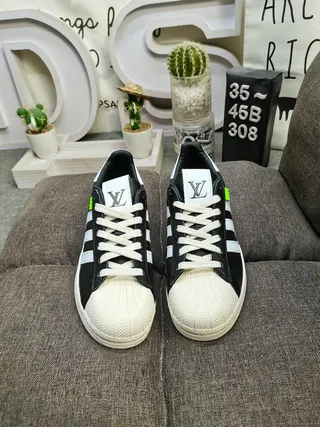 Adidas Superstar Black White Shell-Toe Three-Stripe Side Lifestyle Sneakers 10