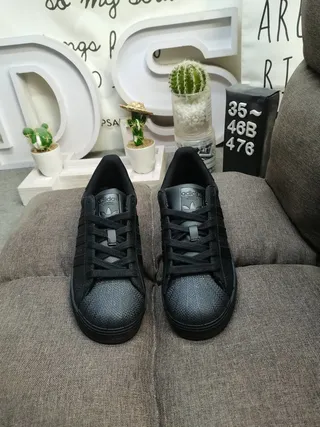 Adidas Superstar Monochrome Noir Lifestyle Sneakers 10