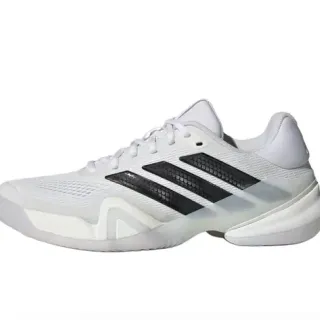 Adidas White and Black Three-Stripe Performance Sneaker