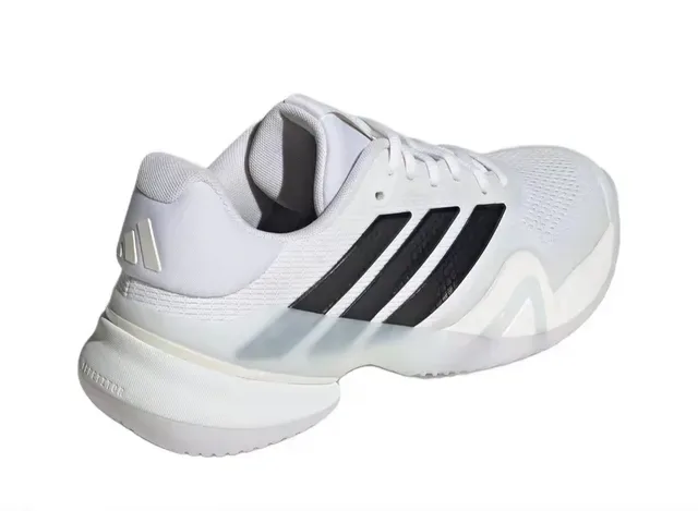 Adidas White and Black Three-Stripe Performance Sneaker 4