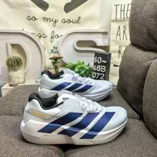 Adidas أبيض أزرق شبكي أعلى ثلاث خطوط جانبي علامة تجارية أسلوب حياة سنيكرز