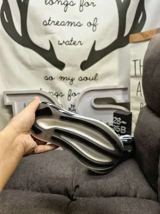 Adidas Blanco Gris Media Suela Esculpida Malla-Sintético Híbrido Superior Sneakers Estilo de Vida 4