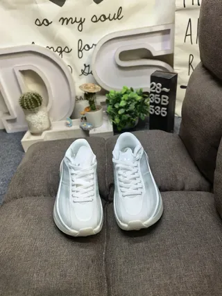 Adidas Blanco Gris Media Suela Esculpida Malla-Sintético Híbrido Superior Sneakers Estilo de Vida 20