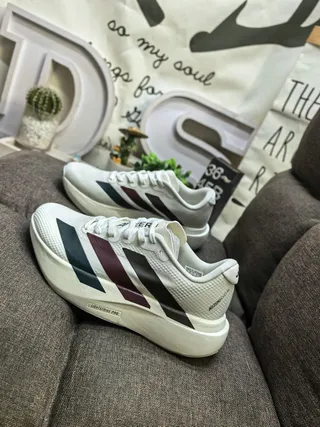 Adidas White Multicolor Engineered Mesh Upper Sculpted Foam Midsole Running Shoes 7