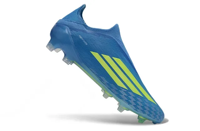 Adidas X Speedflow Azul e Amarelo Neón Chuteiras para solo firme 2