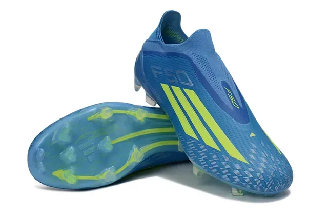 Adidas X Speedflow Azul e Amarelo Neón Chuteiras para solo firme 4