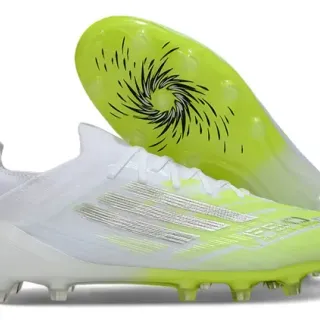 Adidas X Speedflow Blanco Neón Amarillo Zapatos de Fútbol para Césped Natural