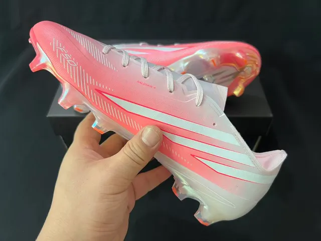 Adidas X Speedportal Gradiente Rosa Branco Superfície firme Sapatos de futebol 4