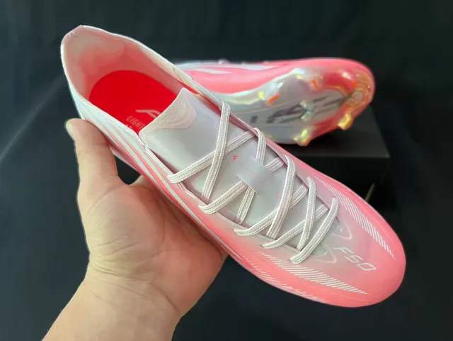 Adidas X Speedportal Gradiente Rosa Branco Superfície firme Sapatos de futebol 5