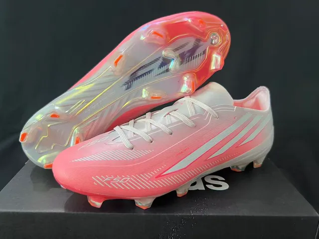 Adidas X Speedportal Gradiente Rosa Branco Superfície firme Sapatos de futebol 7