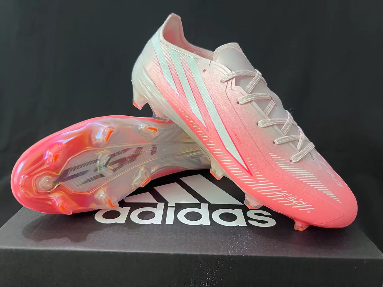 Adidas X Speedportal Gradiente Rosa Branco Superfície firme Sapatos de futebol 9