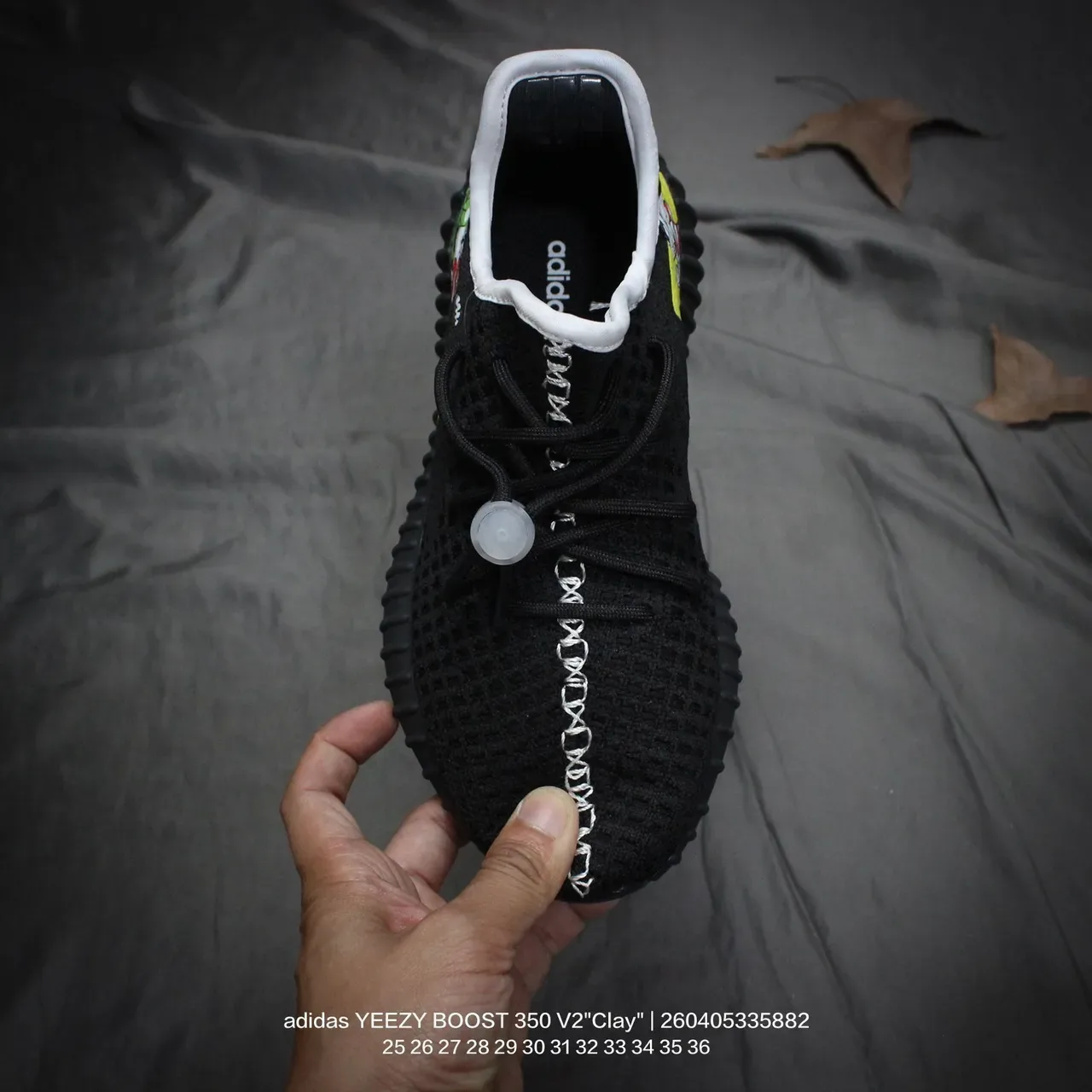 أديداس ييزي Boost 350 V2 أحذية رياضية أسود للأسلوب الحياة 3