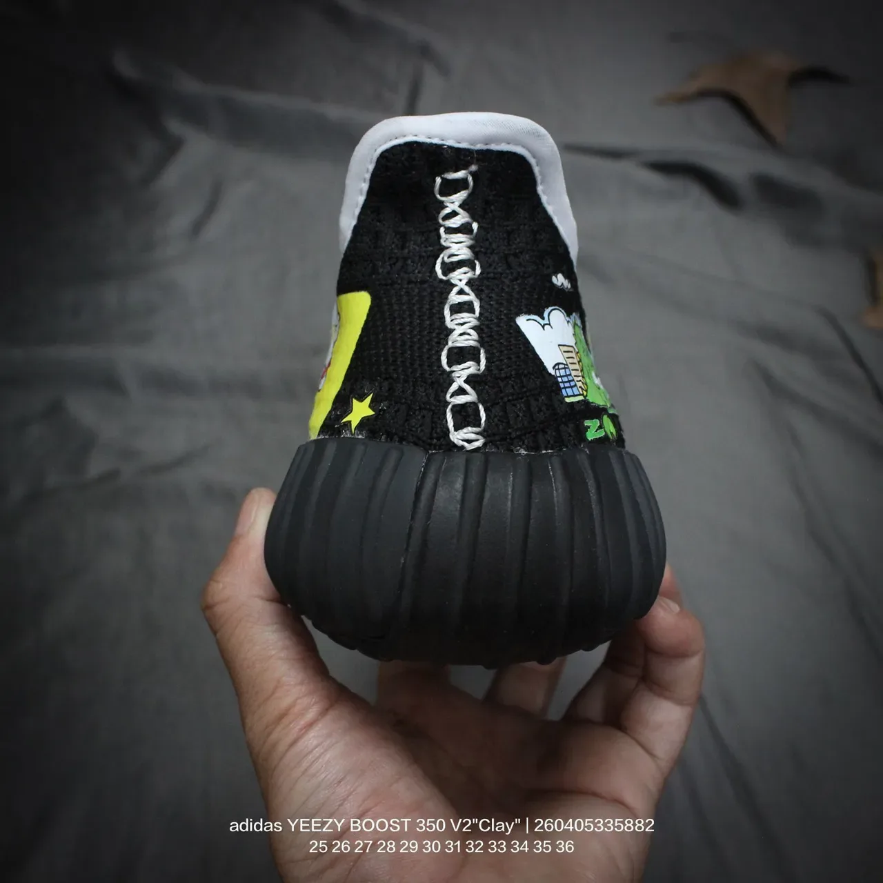 أديداس ييزي Boost 350 V2 أحذية رياضية أسود للأسلوب الحياة 5
