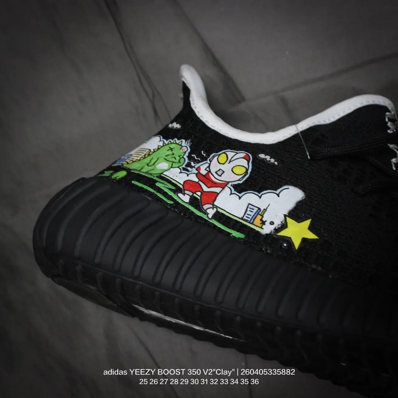 أديداس ييزي Boost 350 V2 أحذية رياضية أسود للأسلوب الحياة 7