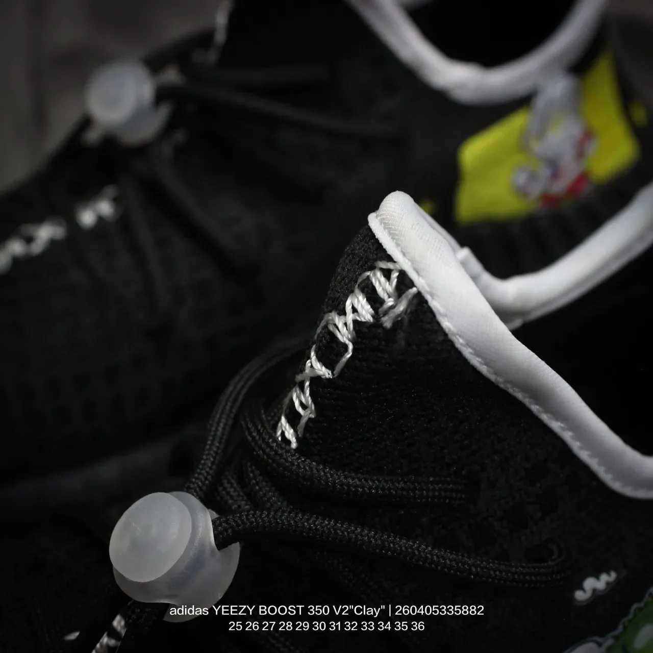 أديداس ييزي Boost 350 V2 أحذية رياضية أسود للأسلوب الحياة 8