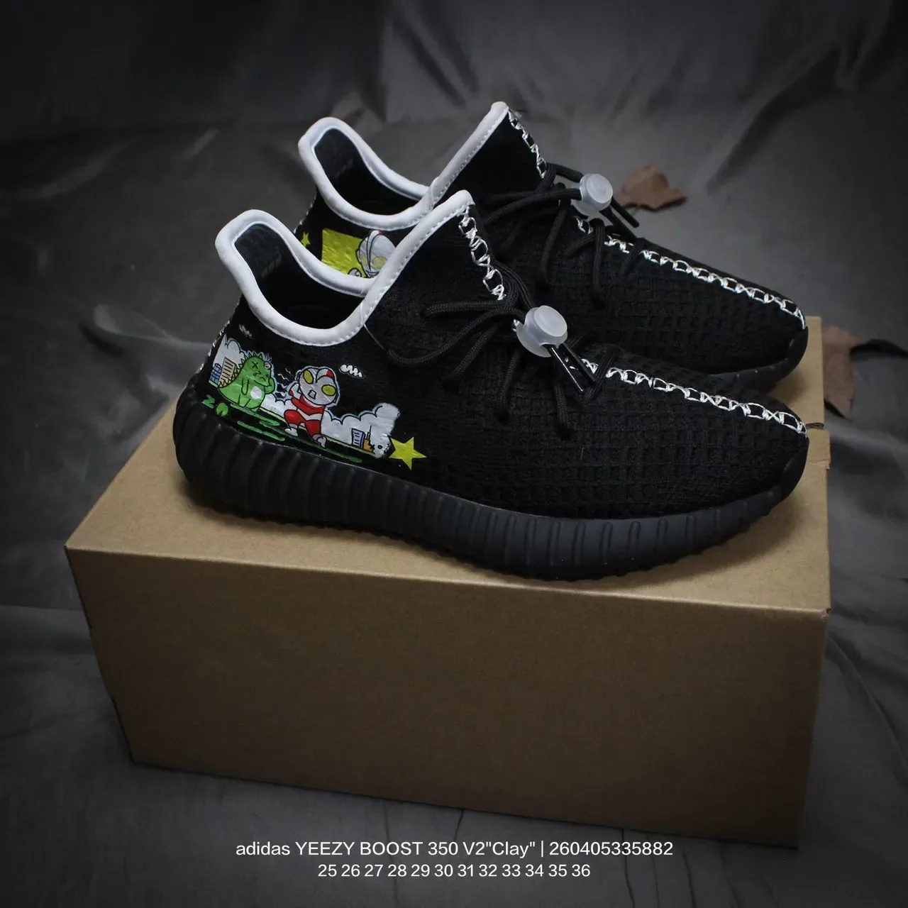 أديداس ييزي Boost 350 V2 أحذية رياضية أسود للأسلوب الحياة 10