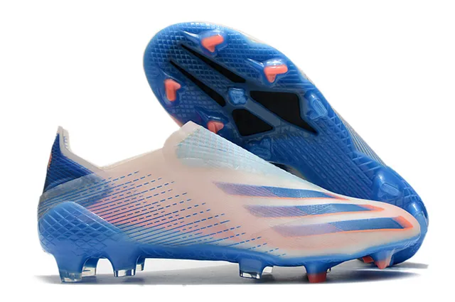 Adidas पीला नीला लो-कट सॉक-फिट कॉलर इरिडेसेन्ट होलोग्राफिक सोलप्लेट फर्म-ग्राउंड सॉकर जूते 3