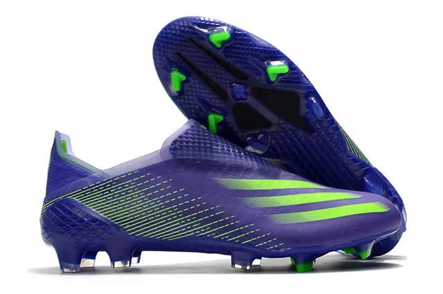 Adidas पीला नीला लो-कट सॉक-फिट कॉलर इरिडेसेन्ट होलोग्राफिक सोलप्लेट फर्म-ग्राउंड सॉकर जूते 8