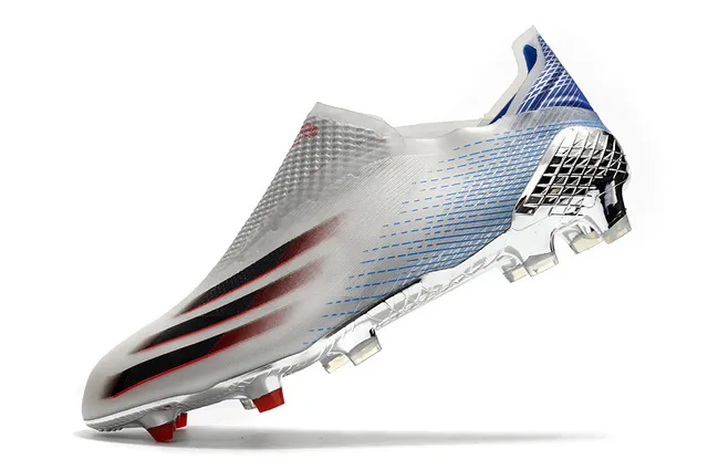 Adidas पीला नीला लो-कट सॉक-फिट कॉलर इरिडेसेन्ट होलोग्राफिक सोलप्लेट फर्म-ग्राउंड सॉकर जूते 22