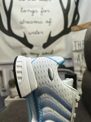 Adidas पीला नीला छिद्रित मेश ऊपरी तीन पट्टियाँ सिंथेटिक ओवरले रनिंग जूते 3