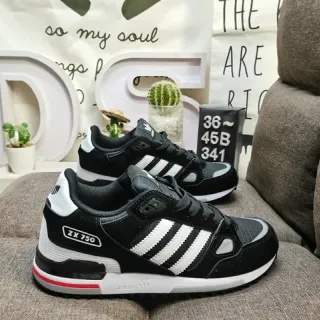 Adidas ZX 750 أسود أبيض أحمر أسلوب حياة رياضي
