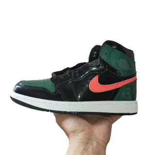 Air Jordan 1 ब्लैक फॉरेस्ट ग्रीन ऑरेंज बास्केटबॉल जूते