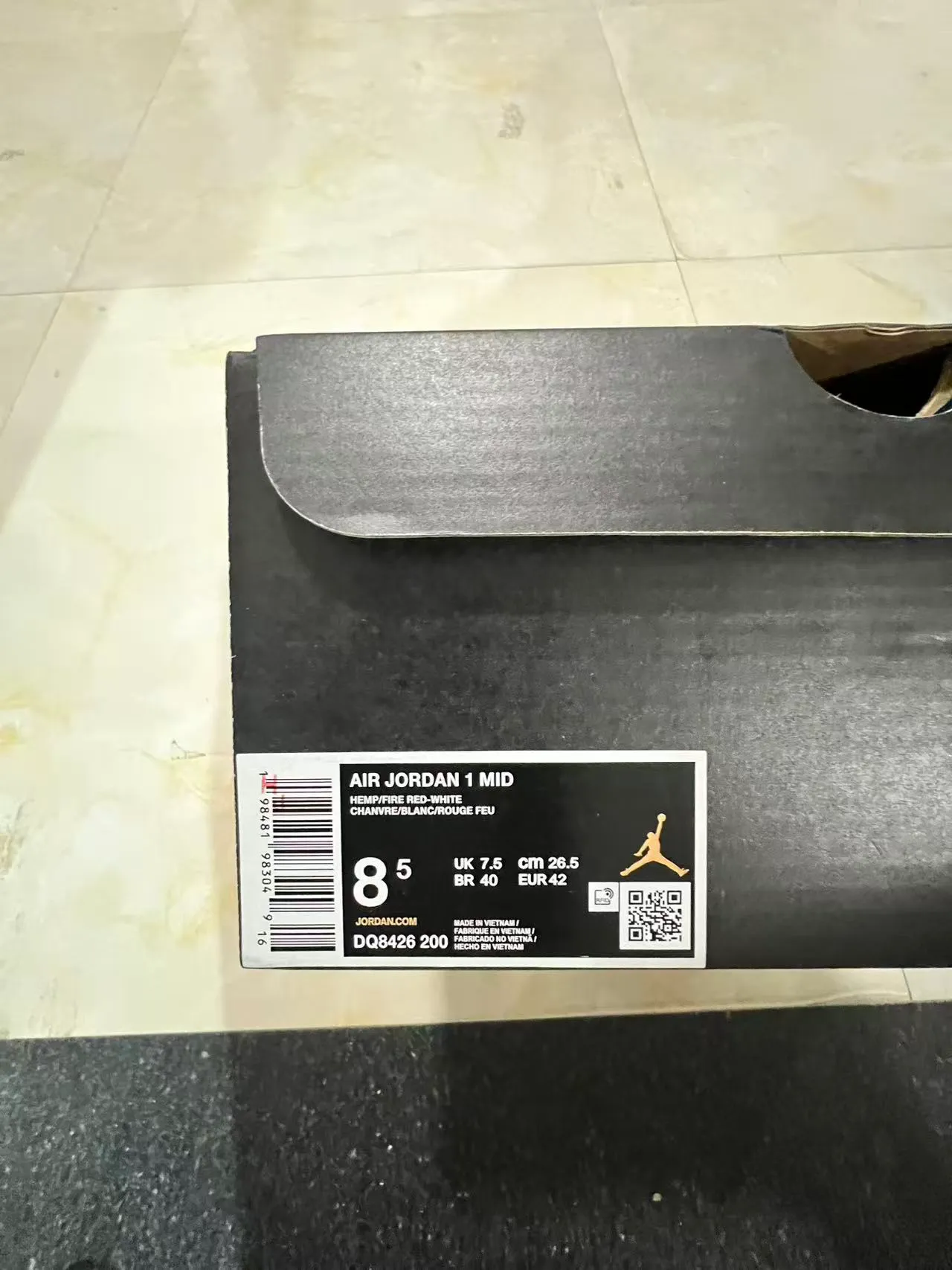 Tênis de basquete Air Jordan 1 High bege cinza branco 10