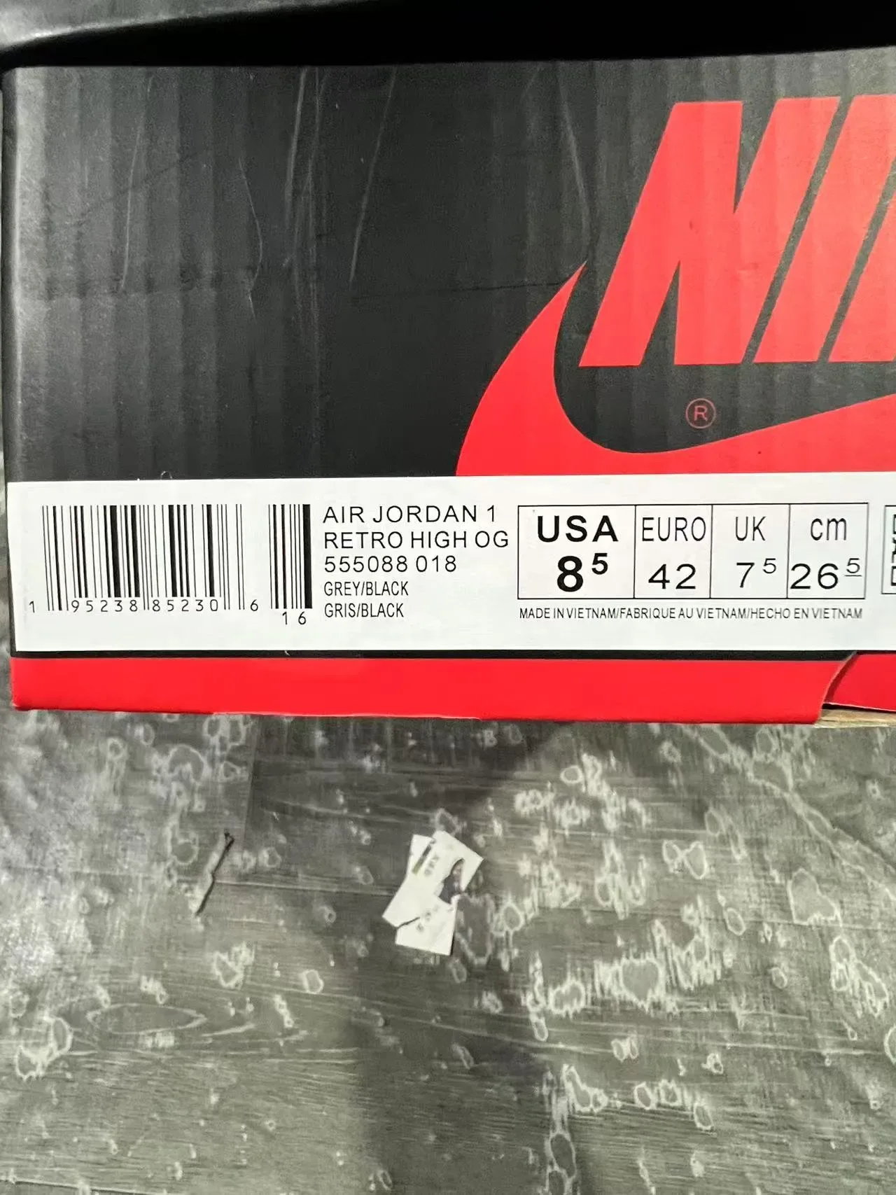 Air Jordan 1 High OG SP19 Chaussures de Basketball Gris Clair Noir Crème 10
