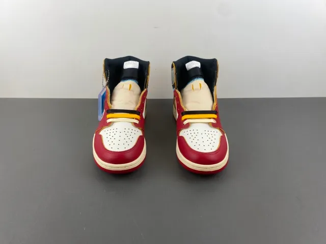 Zapatillas de baloncesto Air Jordan 1 High rojo blanco negro crema 11