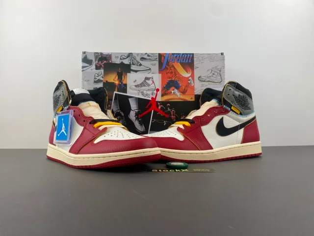 Zapatillas de baloncesto Air Jordan 1 High rojo blanco negro crema 13