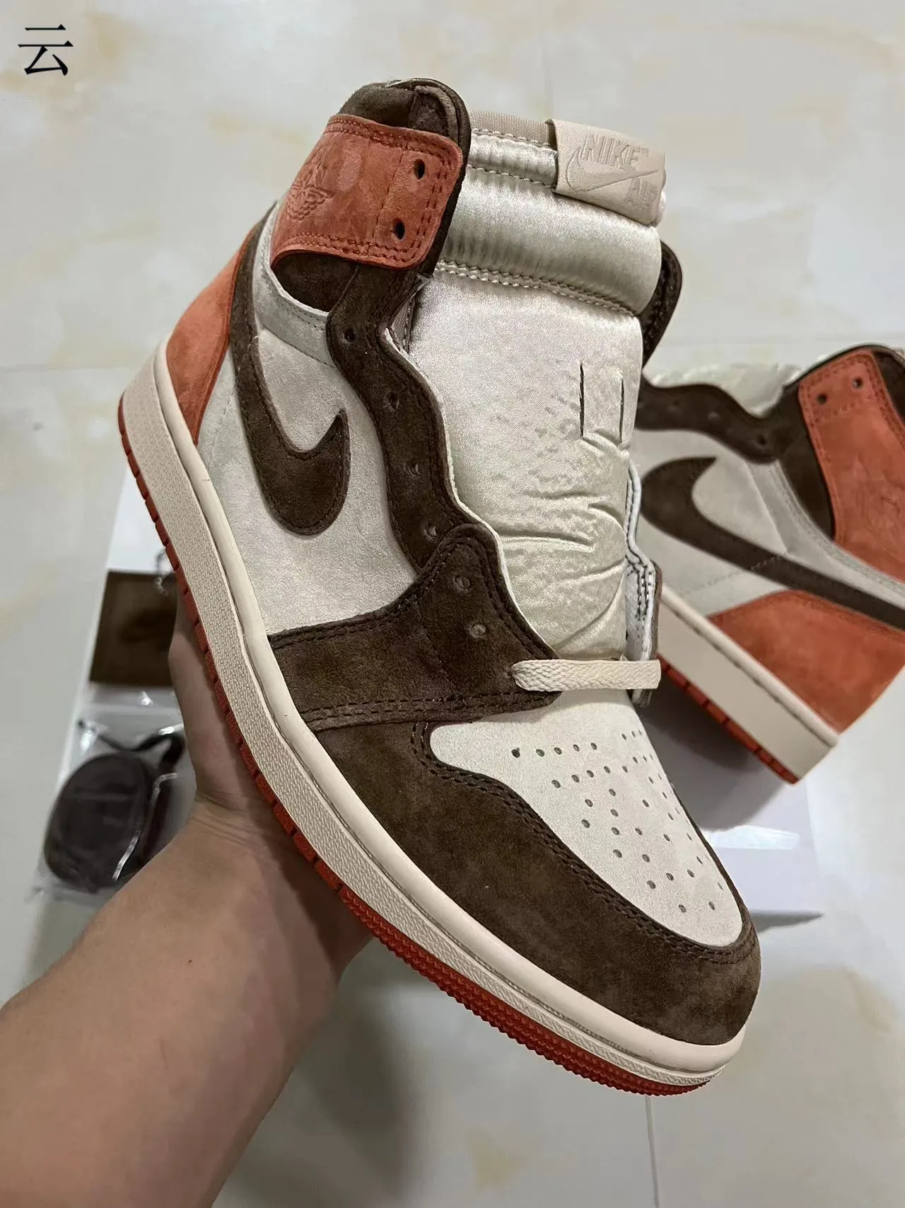 Air Jordan 1 High Suede Terracotta Brown Off-White Zapatos de Baloncesto 2