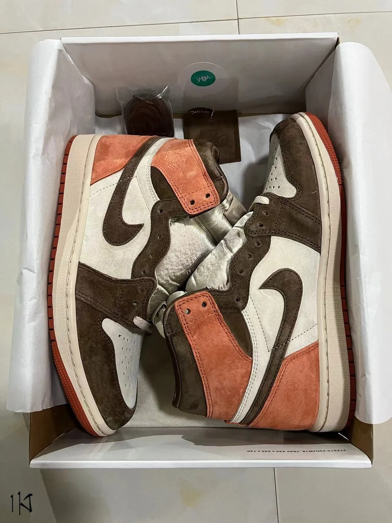 Air Jordan 1 High Suede Terracotta Brown Off-White Zapatos de Baloncesto 8