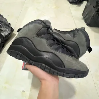 Tênis de basquete Air Jordan 10 cinza-escuro e preto