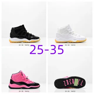 Tênis de basquete Air Jordan 11 em couro envernizado preto e goma