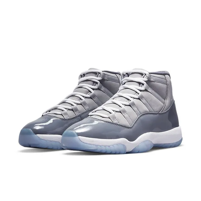 Tênis de basquete em couro envernizado Air Jordan 11 Cool Gray 3