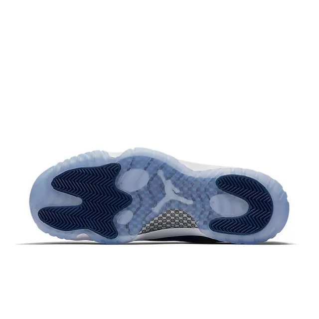 Zapatillas de baloncesto Air Jordan 11 piel de serpiente azul marino y blanco 6