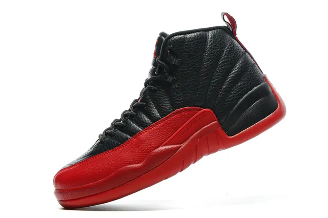 Tênis de basquete Air Jordan 12 preto e vermelho 9
