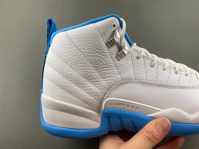 Air Jordan 12 White Blue Basketball Shoes 3
