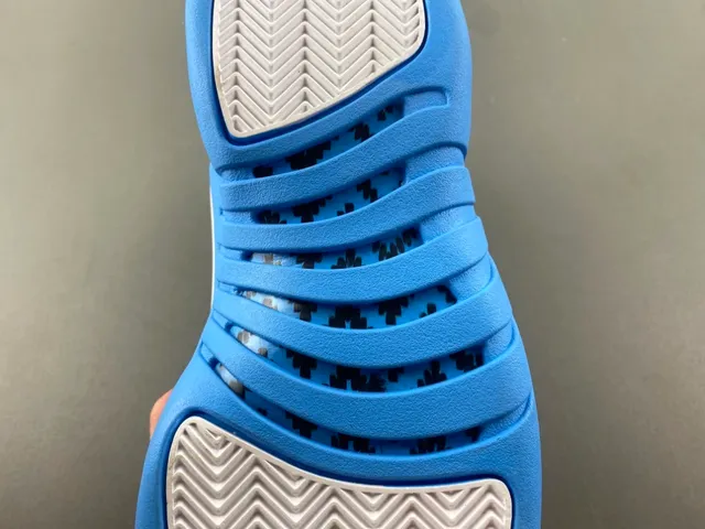 Air Jordan 12 White Blue Basketball Shoes 9